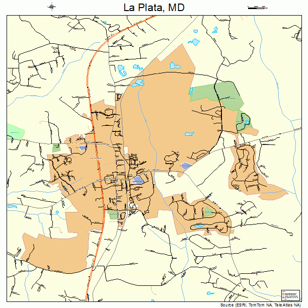 La Plata, MD street map