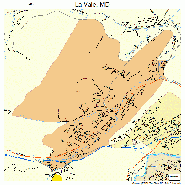 La Vale, MD street map