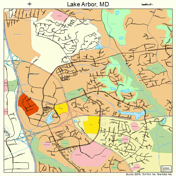 Lake Arbor, MD street map