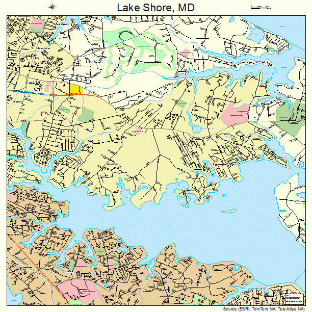 Lake Shore, MD street map