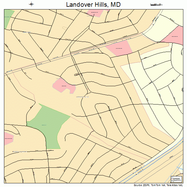 Landover Hills, MD street map