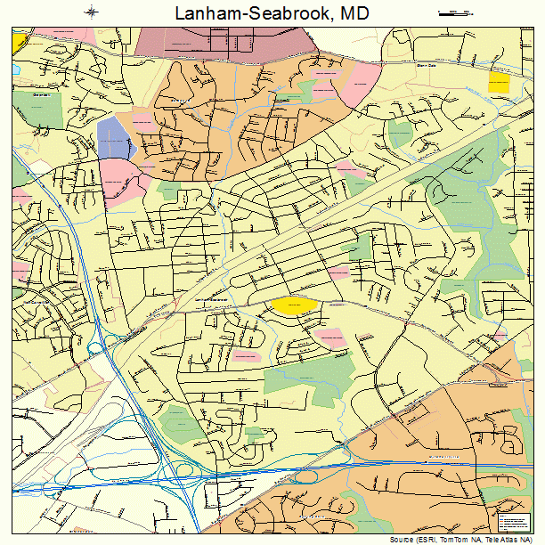 Lanham-Seabrook, MD street map