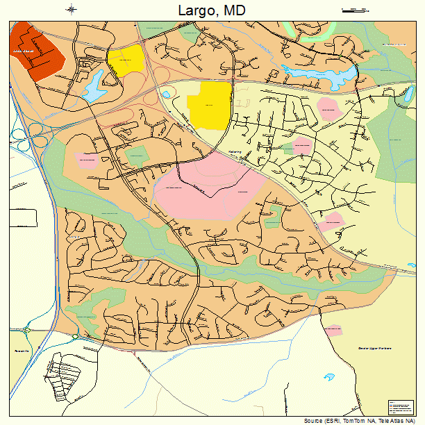 Largo, MD street map