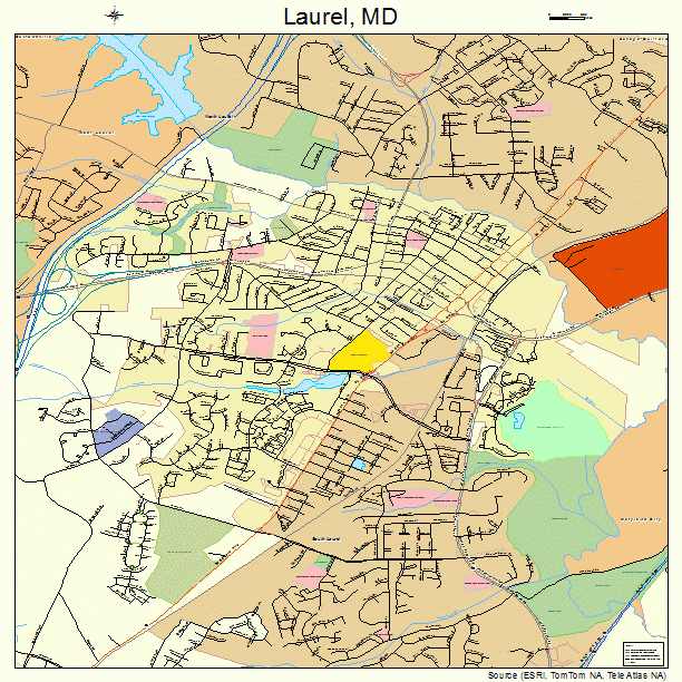 Laurel, MD street map