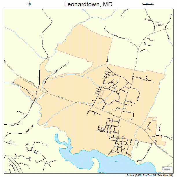 Leonardtown, MD street map