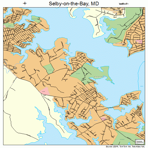 Selby-on-the-Bay, MD street map
