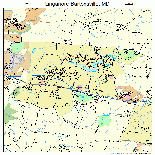 Linganore-Bartonsville, MD street map