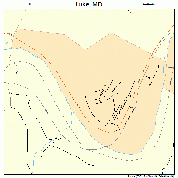 Luke, MD street map