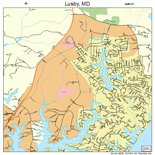 Lusby, MD street map
