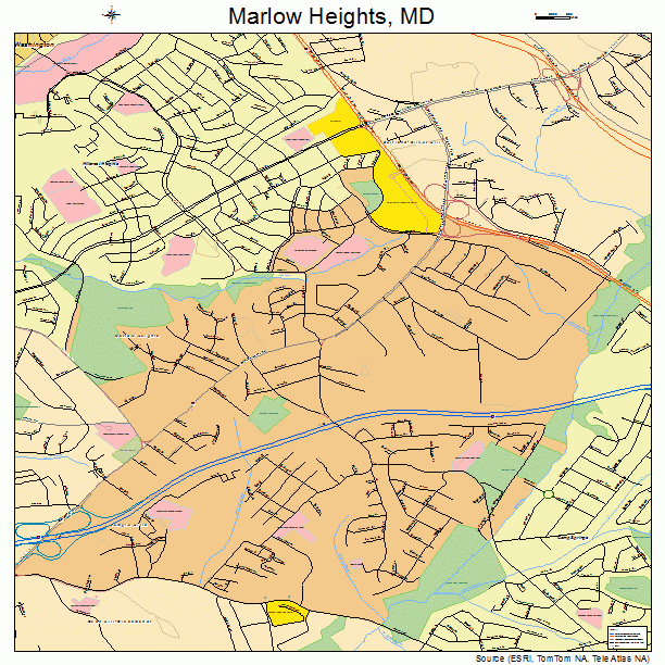 Marlow Heights, MD street map