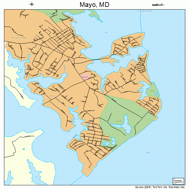 Mayo, MD street map