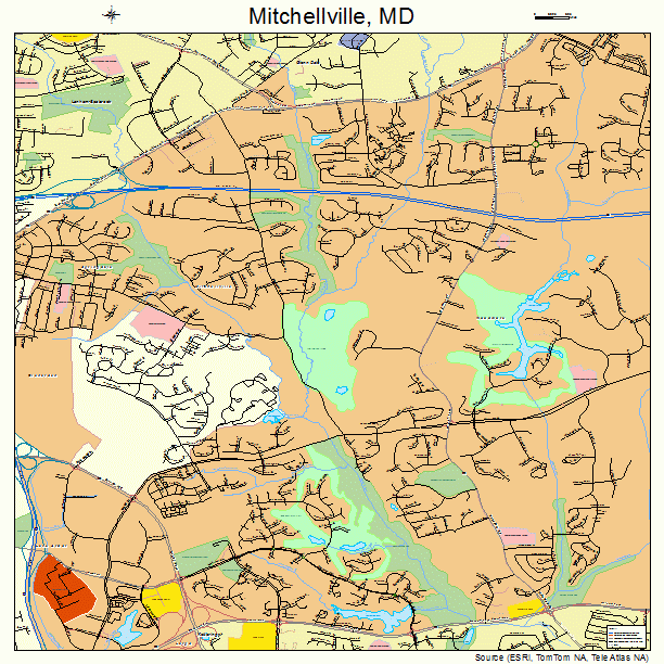 Mitchellville, MD street map