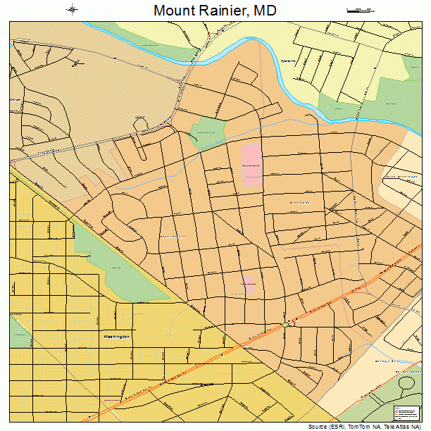 Mount Rainier, MD street map