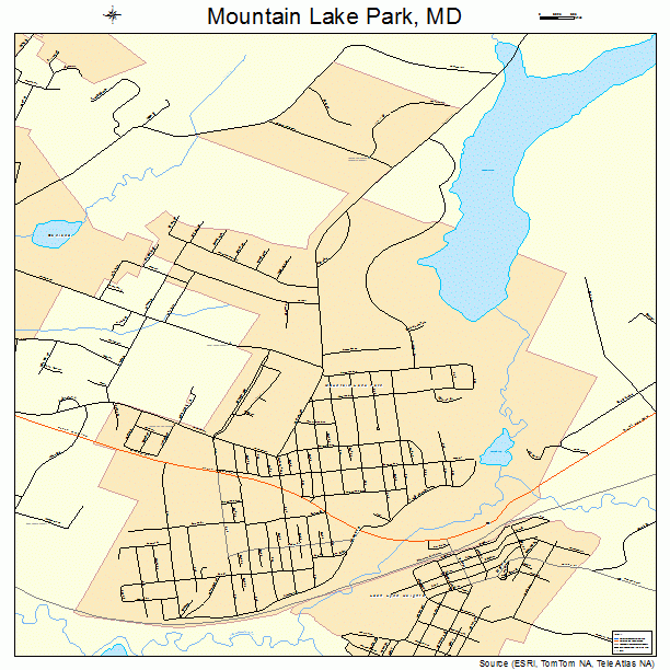 Mountain Lake Park, MD street map
