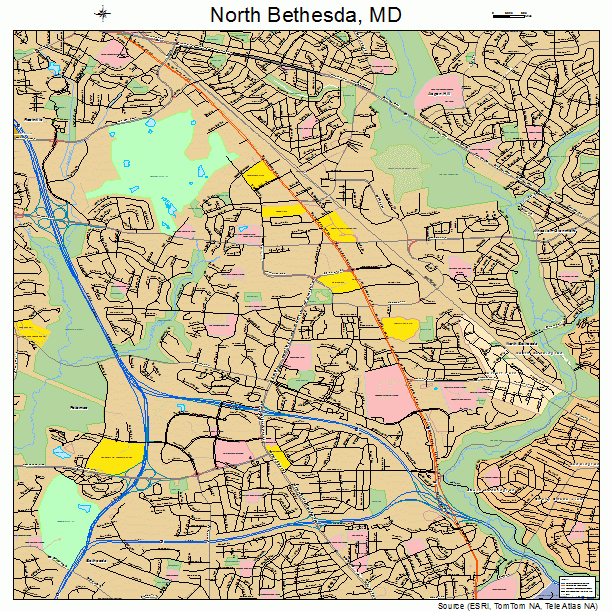 North Bethesda, MD street map