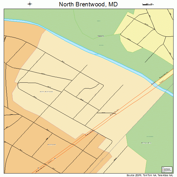 North Brentwood, MD street map