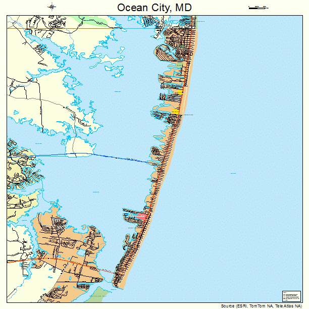 Ocean City, MD street map