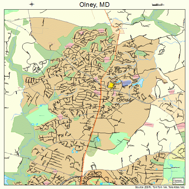 Olney, MD street map