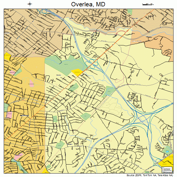 Overlea, MD street map