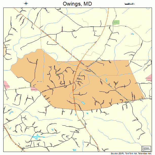 Owings, MD street map