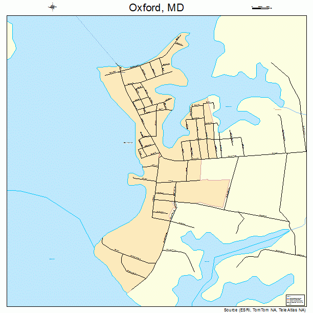 Oxford, MD street map