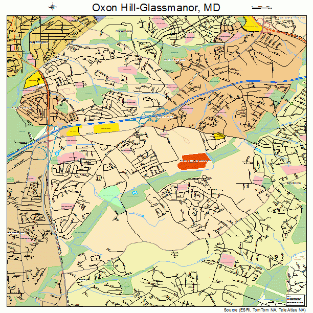 Oxon Hill-Glassmanor, MD street map