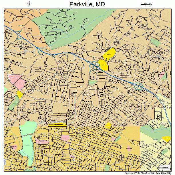Parkville, MD street map