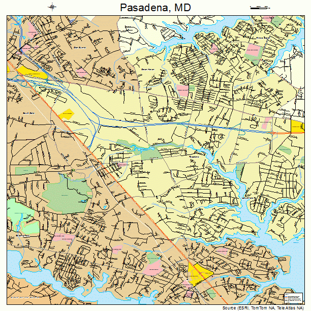 Pasadena, MD street map