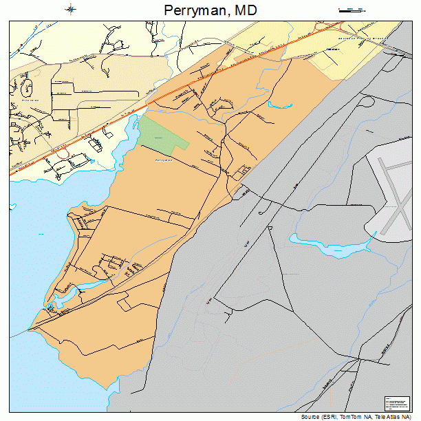 Perryman, MD street map