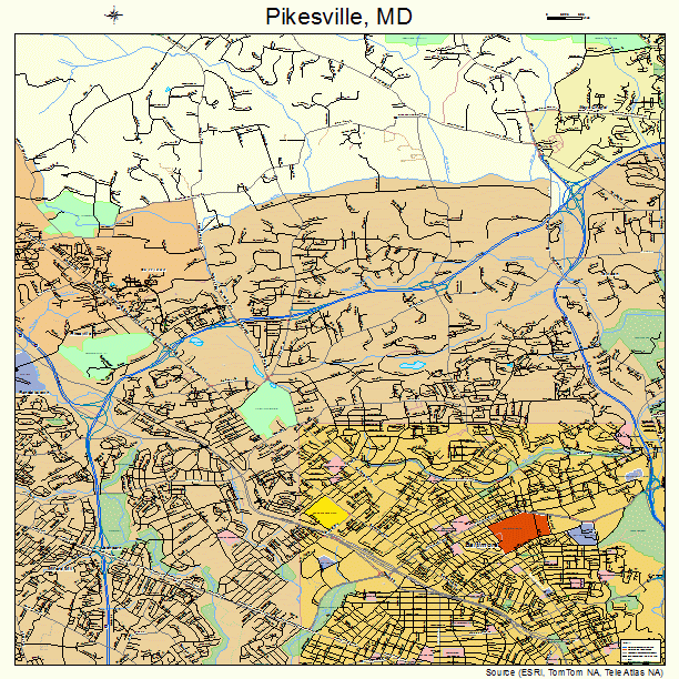 Pikesville, MD street map