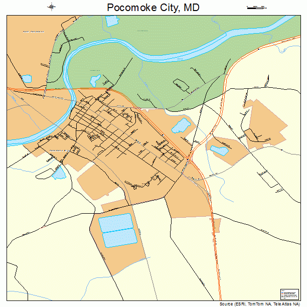 Pocomoke City, MD street map