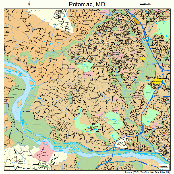 Potomac, MD street map