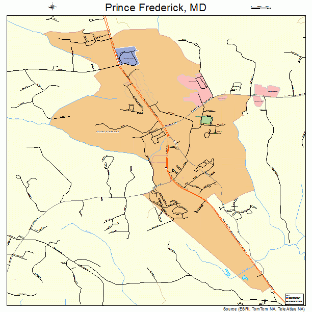 Prince Frederick, MD street map