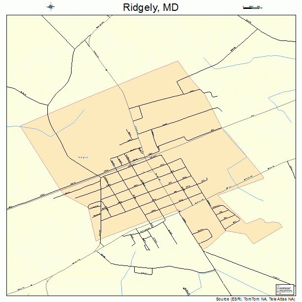 Ridgely, MD street map