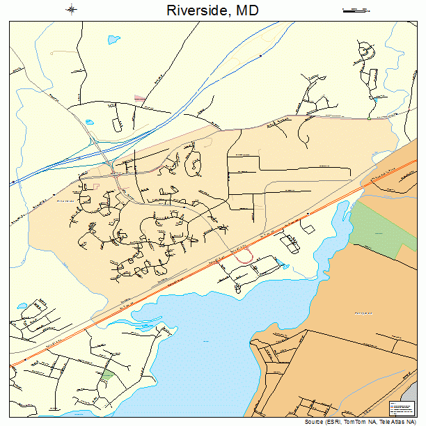 Riverside, MD street map