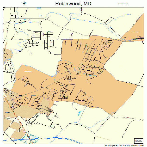Robinwood, MD street map