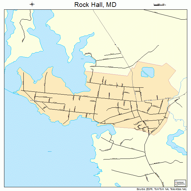 Rock Hall, MD street map