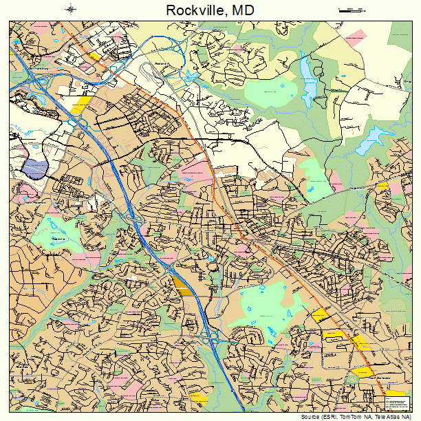 Rockville, MD street map