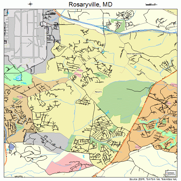 Rosaryville, MD street map