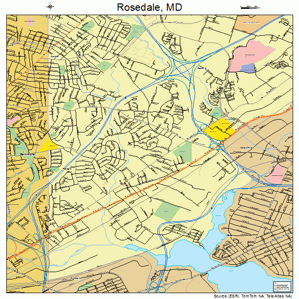 Rosedale, MD street map