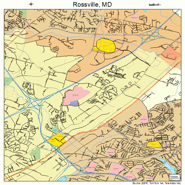 Rossville, MD street map