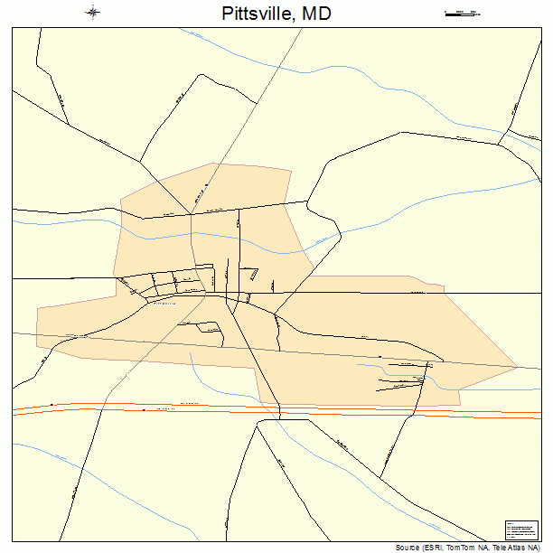 Pittsville, MD street map