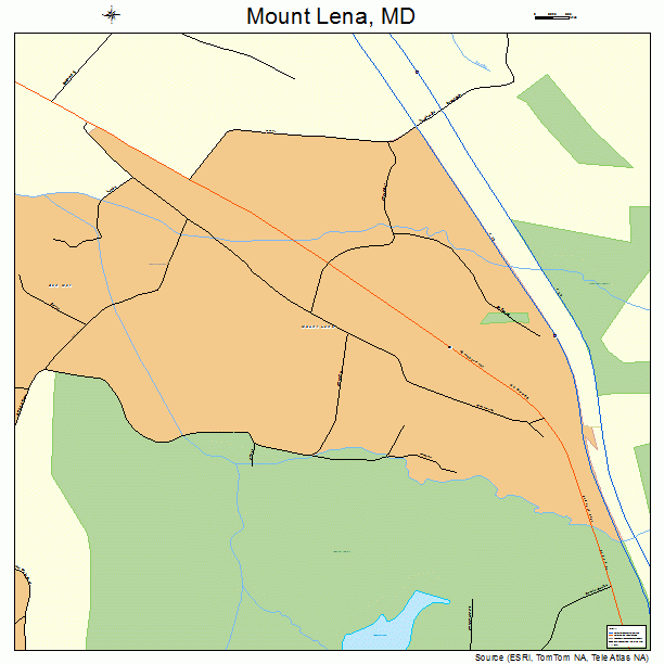 Mount Lena, MD street map