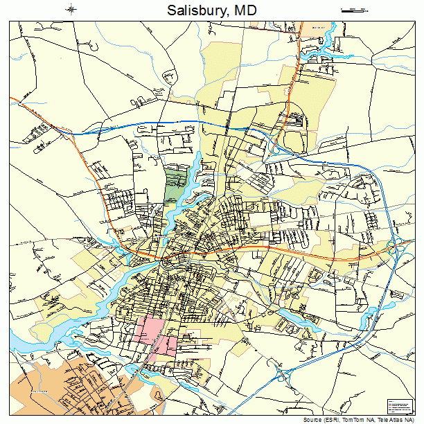 Salisbury, MD street map