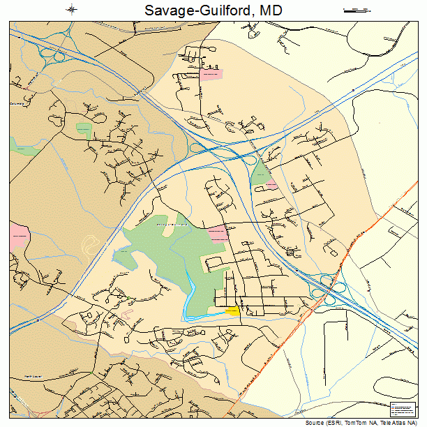 Savage-Guilford, MD street map