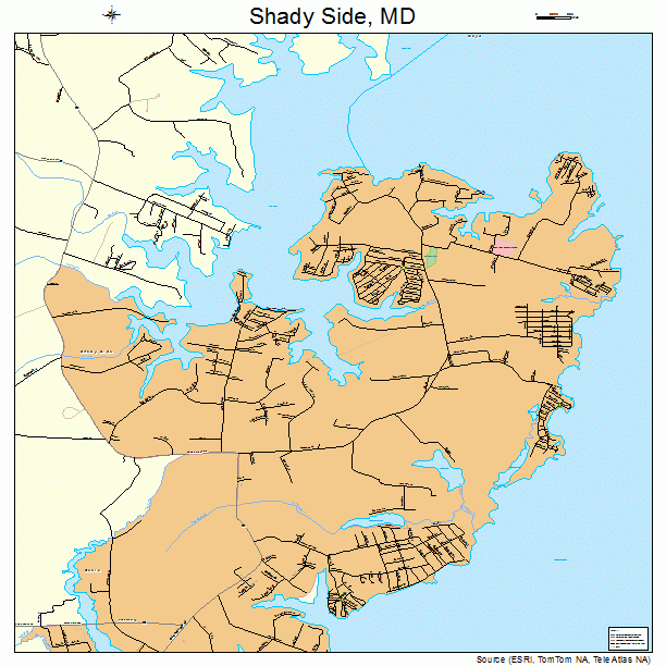 Shady Side, MD street map