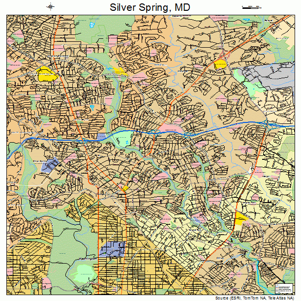 Silver Spring, MD street map