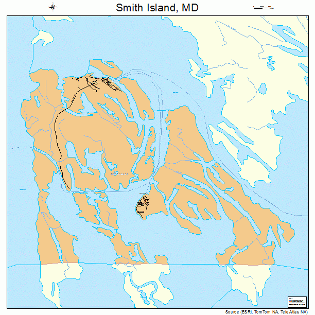 Smith Island, MD street map