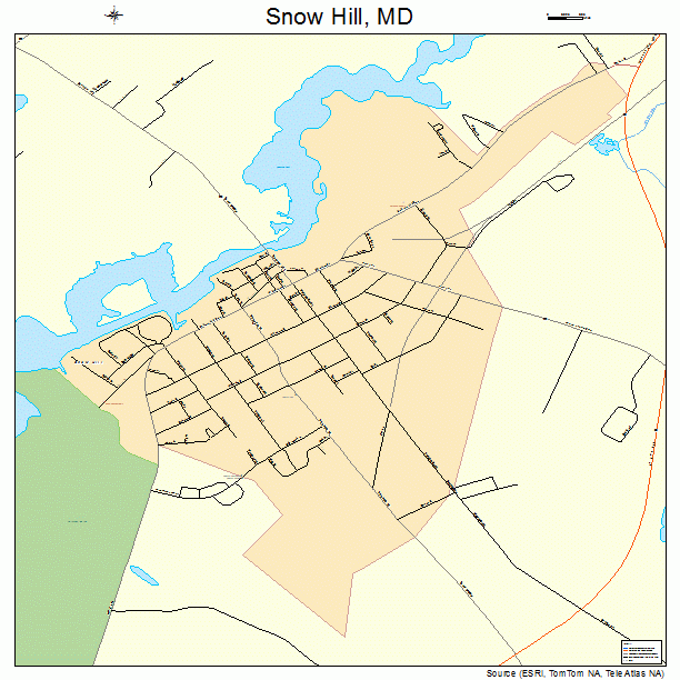 Snow Hill, MD street map