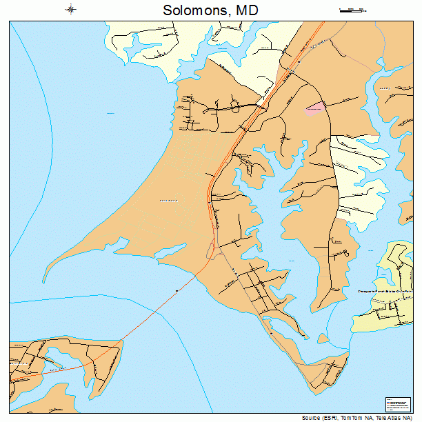 Solomons, MD street map